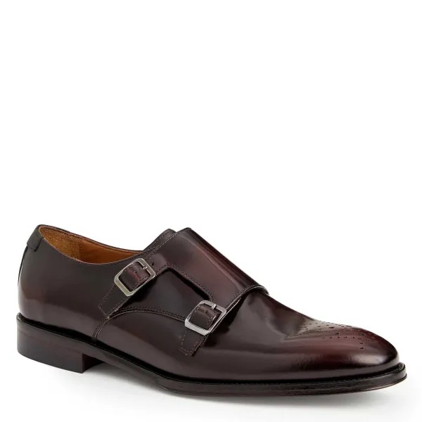 Bruno Magli Alfeo Double Monk Strap Bordeaux