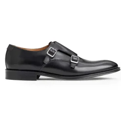 Bruno Magli Alfeo Double Monk Strap-Black Black Leather Online