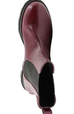 Bruno Magli Alma Chunky Leather Chelsea Boot - Bordeuax Bordeaux Sale