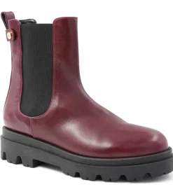 Bruno Magli Alma Chunky Leather Chelsea Boot - Bordeuax Bordeaux Sale