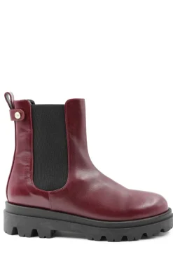 Bruno Magli Alma Chunky Leather Chelsea Boot - Bordeuax Bordeaux Sale