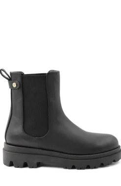 Bruno Magli Alma Chunky Leather Chelsea Boot Black Outlet