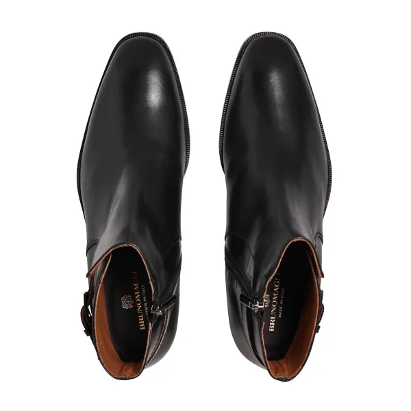 Bruno Magli Angiolini Leather Dress Boot Black Best