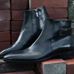 Bruno Magli Angiolini Leather Dress Boot Black Hot