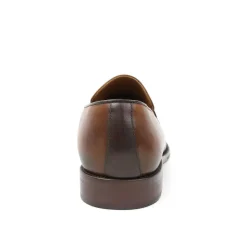 Bruno Magli Arezzo Burnished Penny Loafer Cognac/Dark Brown Best