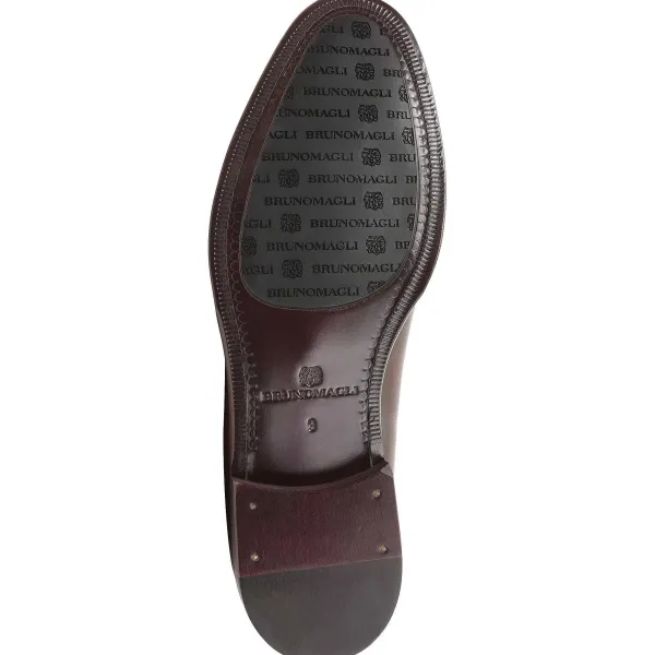 Bruno Magli Arezzo Burnished Penny Loafer Cognac/Dark Brown Best