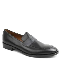 Bruno Magli Arezzo Burnished Penny Loafer Black/Dark Grey Sale