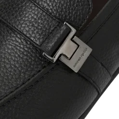 Bruno Magli Arlo Slip On Side Bit Loafer Black Leather