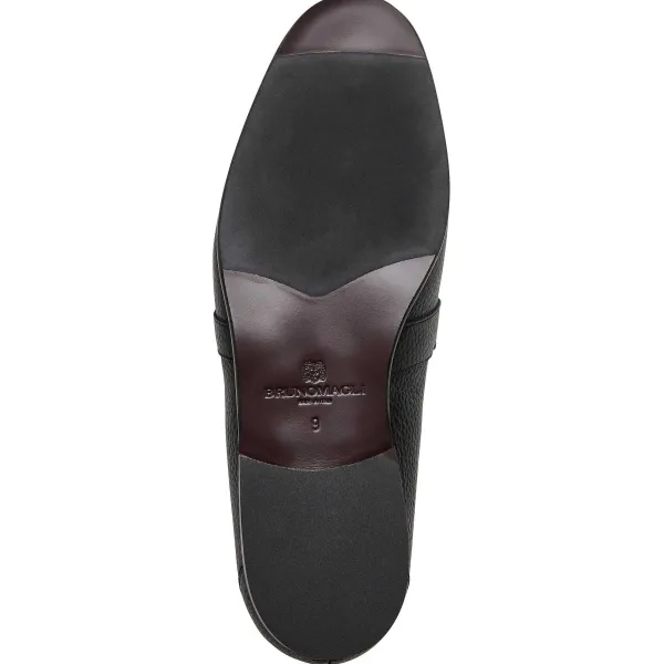 Bruno Magli Arlo Slip On Side Bit Loafer Black Leather