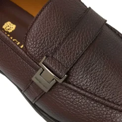 Bruno Magli Arlo Slip On Side Bit Loafer Brown Leather Discount