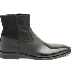 Bruno Magli Armando Patent Ombre Suede Zip Boot - Black Black Suede/Patent New
