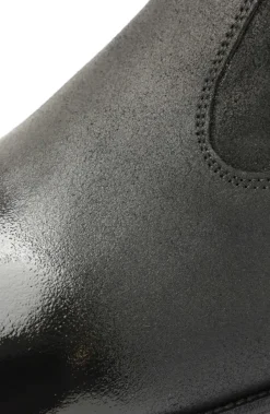 Bruno Magli Armando Patent Ombre Suede Zip Boot - Black Black Suede/Patent Outlet