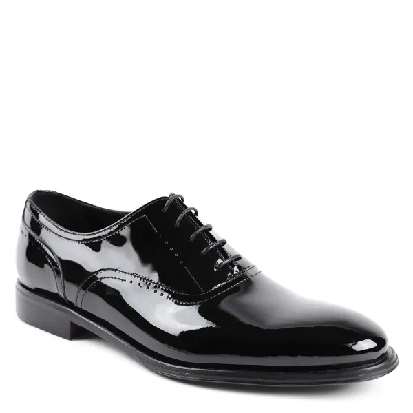 Bruno Magli Arno Sera Plain-Toe Balmoral Oxford Patent Black Online