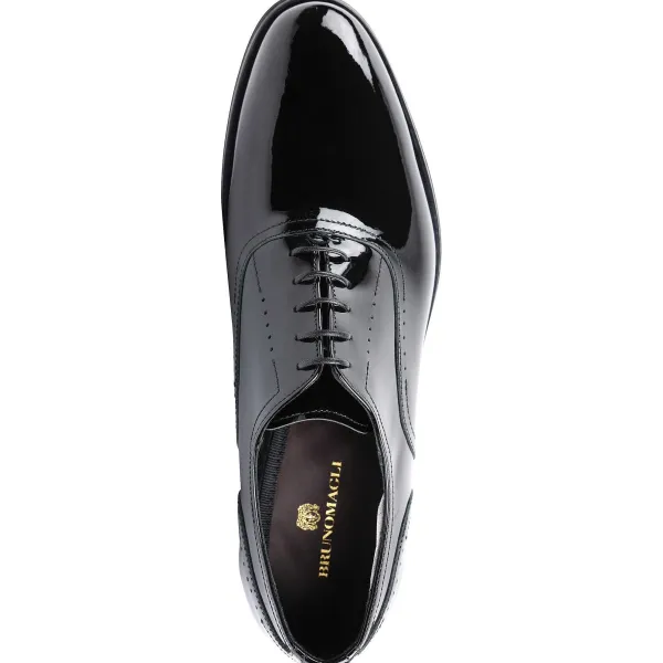 Bruno Magli Arno Sera Plain-Toe Balmoral Oxford Patent Black Online