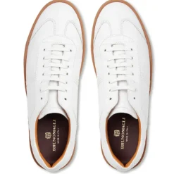 Bruno Magli Bono Leather Lace-Up Sneaker White New