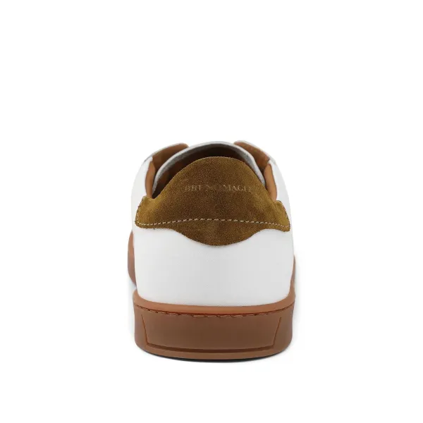 Bruno Magli Bono Leather Lace-Up Sneaker - White White Leather Sale