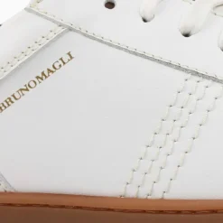 Bruno Magli Bono Leather Lace-Up Sneaker - White White Leather Sale