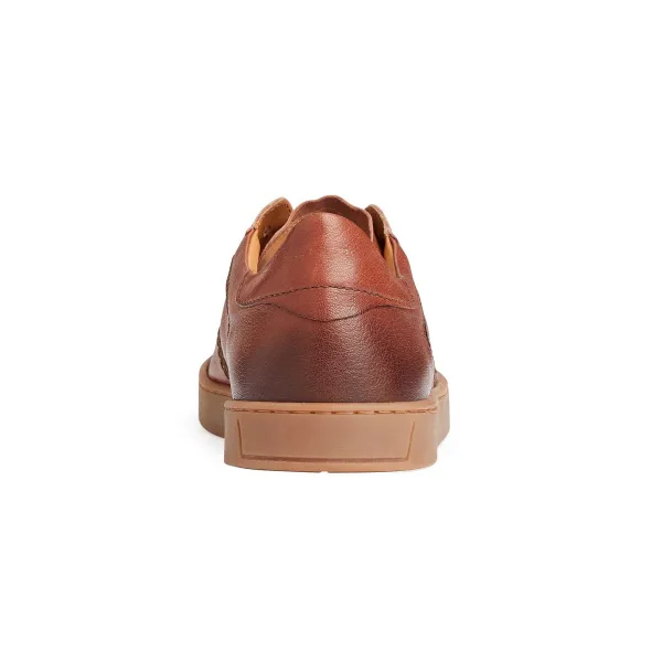 Bruno Magli Bono Leather Lace-Up Sneaker-Cognac Cognac Leather Sale