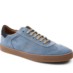 Bruno Magli Bono Suede Lace-Up Sneaker - Light Blue Light Blue Suede Clearance