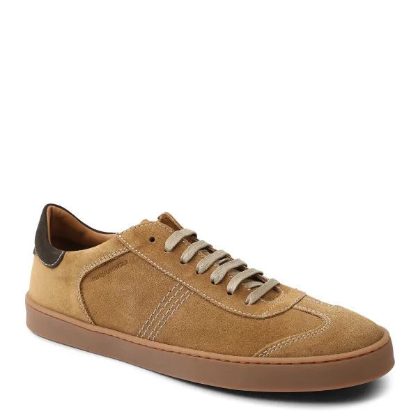 Bruno Magli Bono Suede Lace-Up Sneaker - Cognac Cognac Suede Outlet