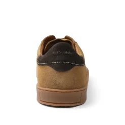 Bruno Magli Bono Suede Lace-Up Sneaker - Cognac Cognac Suede Outlet