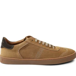 Bruno Magli Bono Suede Lace-Up Sneaker - Cognac Cognac Suede Outlet