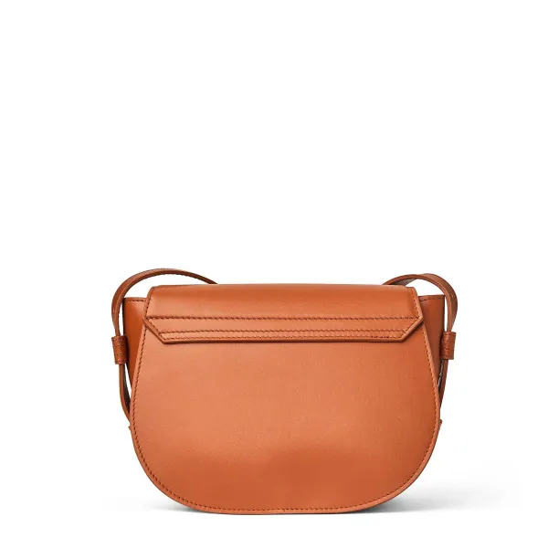 Bruno Magli Camilla Equestrian Inspired Handbag Nappa Leather Cognac Sale