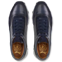 Bruno Magli Collezione Gallo Leather Jogger Sneaker Navy Best