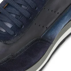 Bruno Magli Collezione Gallo Leather Jogger Sneaker Navy Best