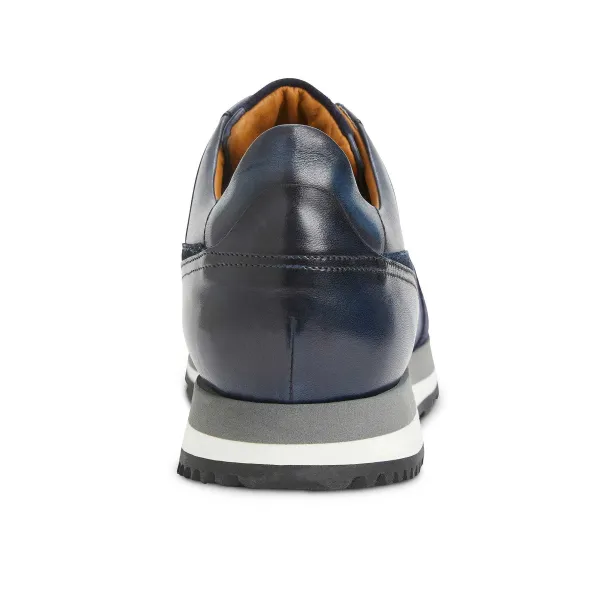 Bruno Magli Collezione Gallo Leather Jogger Sneaker Navy Best