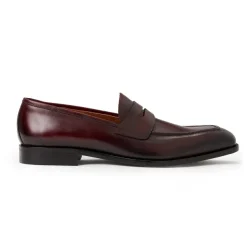 Bruno Magli Collezione Vesini Leather Slip-On Loafer Bordeaux Hot