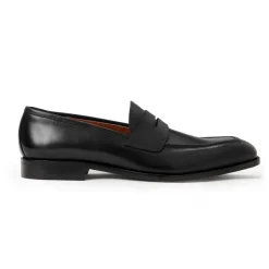 Bruno Magli Collezione Vesini Leather Slip-On Loafer Black Hot