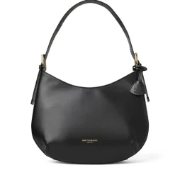 Bruno Magli Cora Hobo Handbag Black Nappa Leather Black Leather