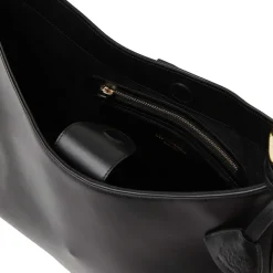 Bruno Magli Cora Hobo Handbag Black Nappa Leather Black Leather