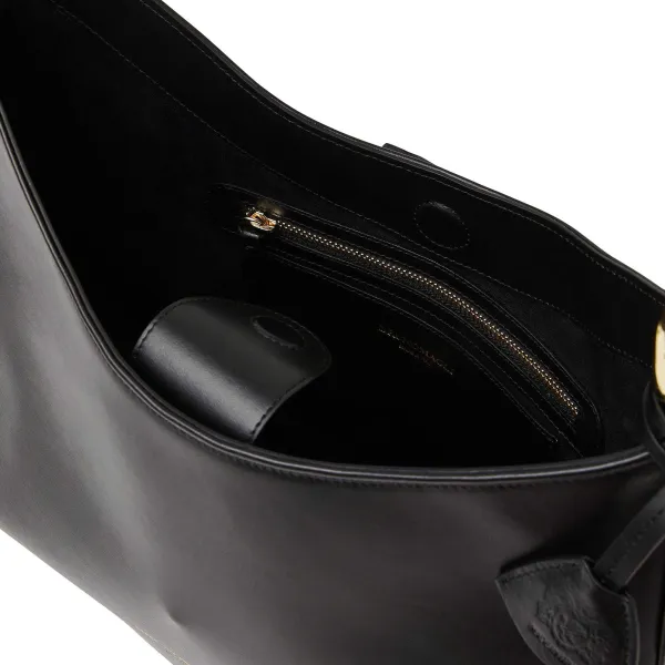 Bruno Magli Cora Hobo Handbag Black Nappa Leather Black Leather