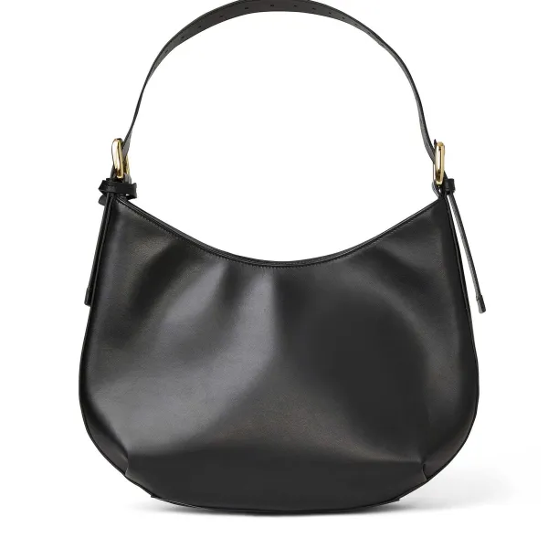 Bruno Magli Cora Hobo Handbag Black Nappa Leather Black Leather
