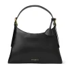 Bruno Magli Cora Mini Hobo Handbag Black Nappa Leather Black Leather Clearance
