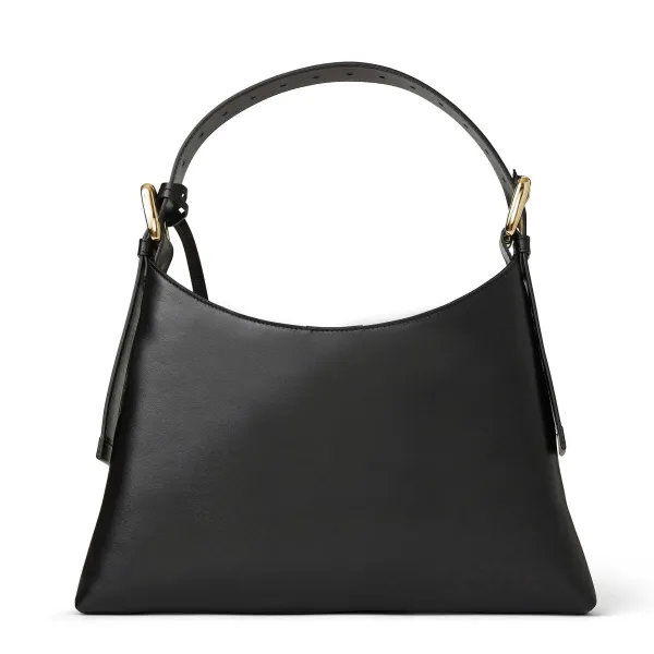 Bruno Magli Cora Mini Hobo Handbag Black Nappa Leather Black Leather Clearance