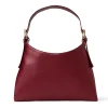 Bruno Magli Cora Mini Hobo Wine Nappa Leather Wine Leather Outlet