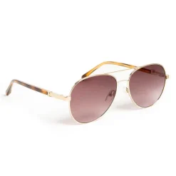 Bruno Magli Costa Aviator Sunglasses Gold Tortoise Clearance