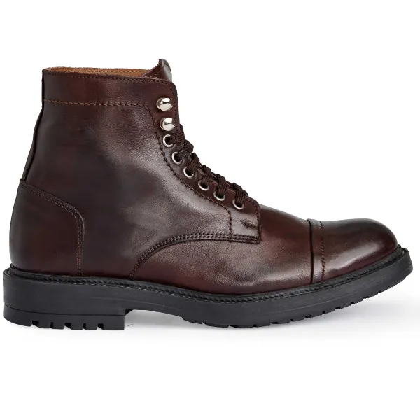 Bruno Magli Costanzo Lace-Up Boot-Brown Dark Brown Leather Clearance