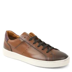 Bruno Magli Dante Lace-To-Toe Leather Sneaker Cognac Hot