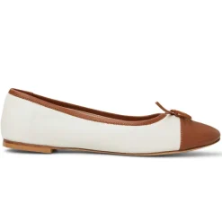 Bruno Magli Donatella Ballet Flat Brown/Cream Hot