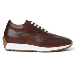 Bruno Magli Duccio Mid Leather Jogger Sneaker Rust New
