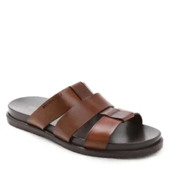 Bruno Magli Empoli Leather Slide Sandal Dark Brown Outlet