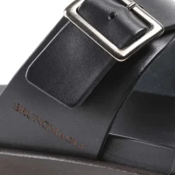 Bruno Magli Erasmo Double-Buckle Sandal Black Sale