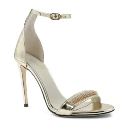 Bruno Magli Estelle Embellished Open-Toe Heel Gold Best