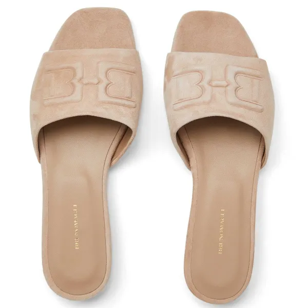 Bruno Magli Fabia Single Banded Slide Sand Suede Clearance