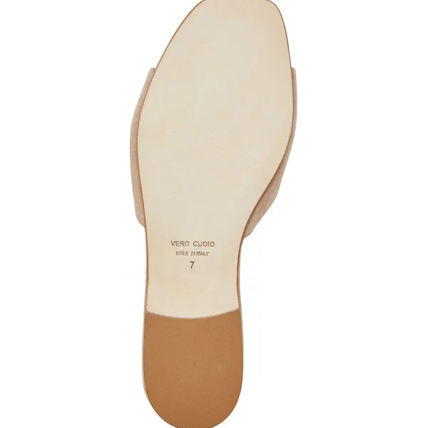Bruno Magli Fabia Single Banded Slide Sand Suede Clearance