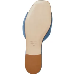 Bruno Magli Fabia Single Banded Slide Light Blue Suede Outlet